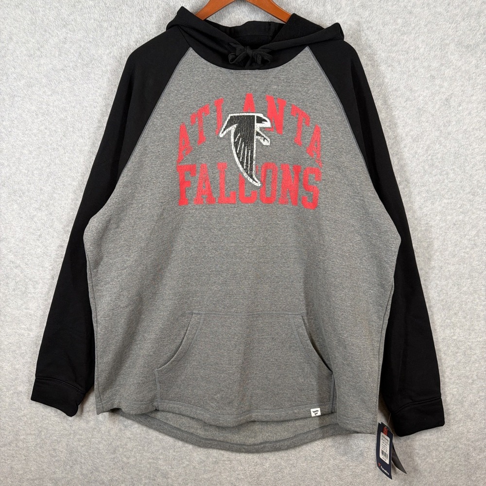 Fanatics Atlanta Falcons 2XL Gray Black Red Hoodie NFL Officially Licensed NWT